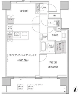 パークハビオ渋谷本町レジデンス【5階】の間取り