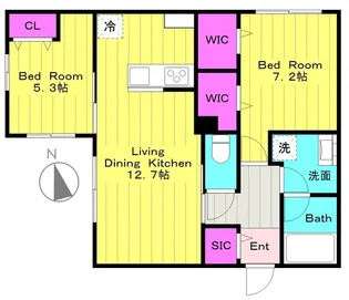 リカ・アイナ【1階】の間取り