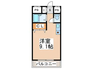 川内コ-ポ【3階】の間取り