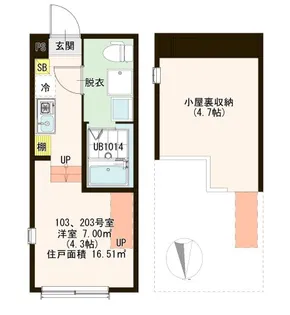 COZY CREST【2階】の間取り