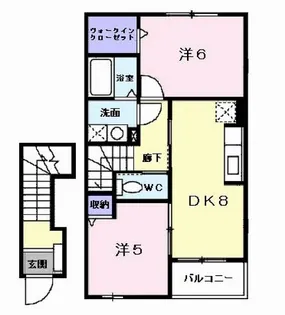 ソレアードカーサII【2階】の間取り