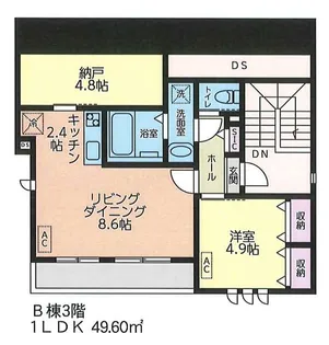 Rily blancheur(リリィ ブランシェール)【3階】の間取り