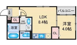 ハーモニーテラス汐田町【2階】の間取り