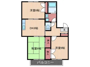 ワンズグレ-ス成本【2階】の間取り