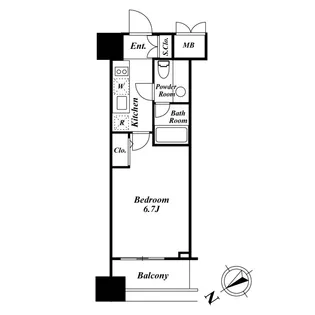 KDXレジデンス戸越【2階】の間取り