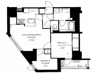 フレンシア菊川【10階】の間取り