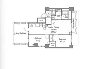 ルクレ板橋【6階】の間取り