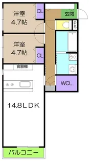 リーヴァかもべII【3階】の間取り