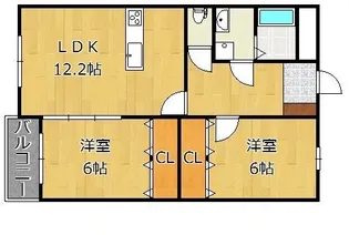 ブランボヌール小倉【1階】の間取り