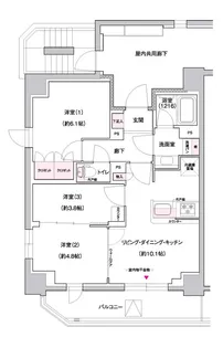 ジェイグランコート上野入谷【11階】の間取り