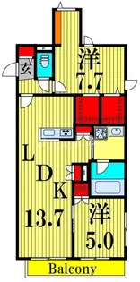 Bonheur de Chien Kitaayase【2階】の間取り