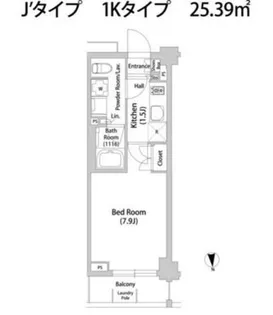 TELLUS八幡山【3階】の間取り