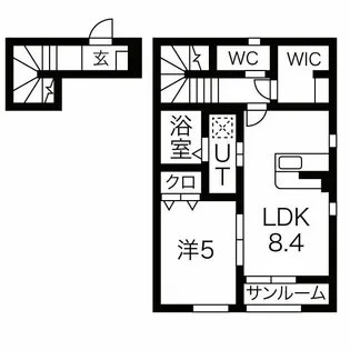セレッソ袖野田【2階】の間取り