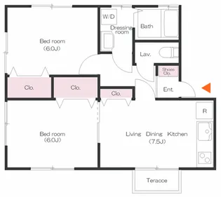 シティハイツA【1階】の間取り