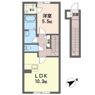 イーガーデン蓬莱【2階】の間取り