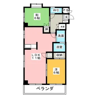 ラフォーレ伏屋【3階】の間取り