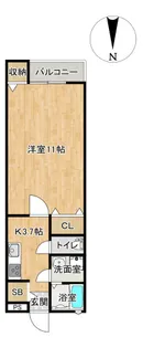 ここハイツ松瀬【1階】の間取り