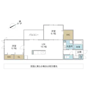 シスネス姫子【3階】の間取り