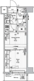 ザ・プレミアムキューブG潮見【1階】の間取り
