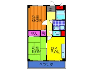 作本マンション【2階】の間取り