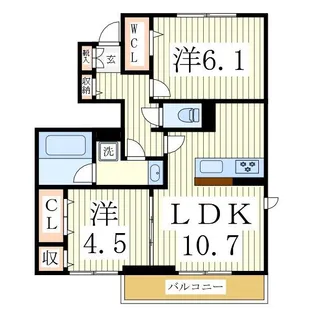 LUGARSEGURO【1階】の間取り