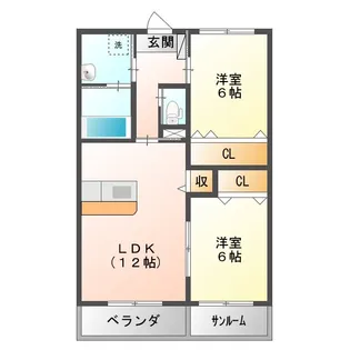 大丸西原マンション【2階】の間取り