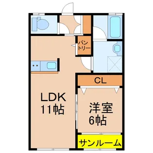 メイツ笠之原 C棟【1階】の間取り