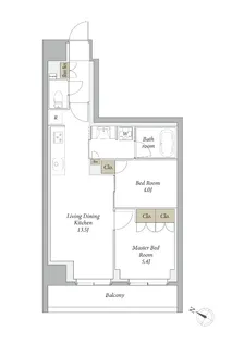 プライムメゾン用賀砧公園【7階】の間取り