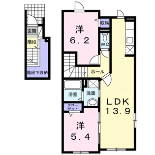 スカーレット【2階】の間取り