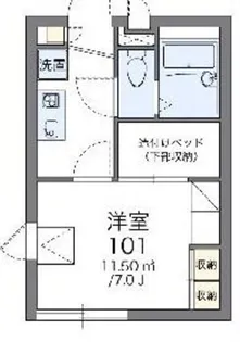 レオパレスフロンティア【1階】の間取り