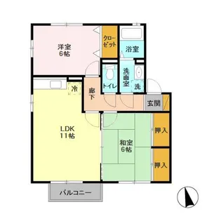 エスコルタ新町 A【2階】の間取り