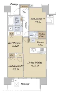 シティハウス巣鴨【11階】の間取り