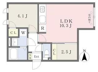 EXAM高輪【1階】の間取り