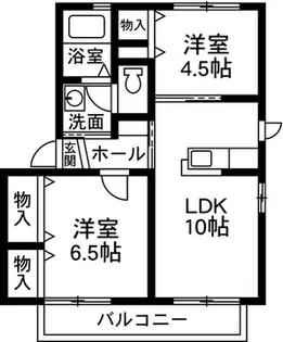 パルティールA【2階】の間取り