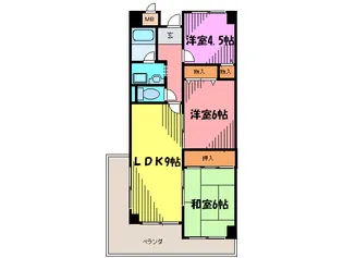 グランディール和泉【4階】の間取り