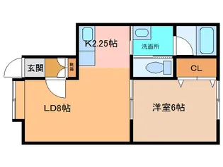 ラ・ポレールひばり野【1階】の間取り