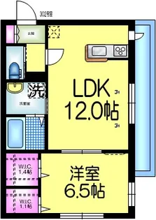 ベルディアコート【3階】の間取り