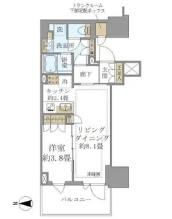 BrilliaTower池袋West(ブリリアタワー池袋ウェスト)【14階】の間取り