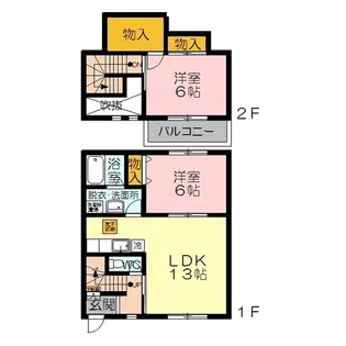 テンダーグリーンC棟【1階】の間取り