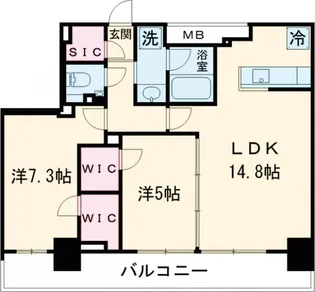 ジオエント白金台【12階】の間取り