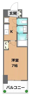 ソルテラスOSAKA緑橋クレアスト【6階】の間取り