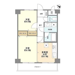 ライオンズマンション下丸子第5【3階】の間取り