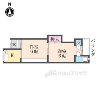 高田土庫アパートA【2階】の間取り