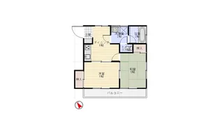 コーポKAMAGAYAIII【2階】の間取り