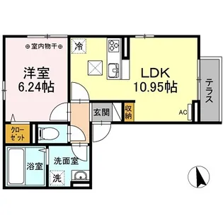 クッカケト【1階】の間取り