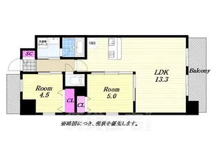 スプランディッド大阪ベイサイドDUE【2階】の間取り