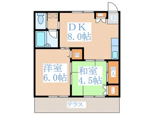ドリームビラ高尾【1階】の間取り