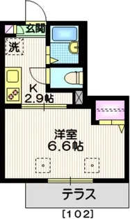 エクセラン大森【1階】の間取り