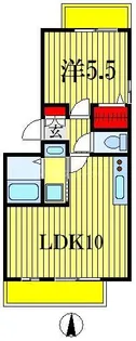 サンタスクII【2階】の間取り
