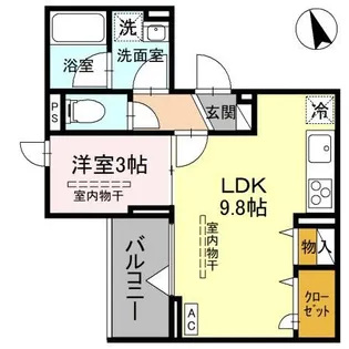 TORISIAS三峯【3階】の間取り